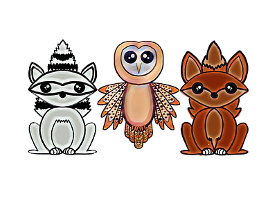 Symmetry animals art autumn creatures drawing fall illustration