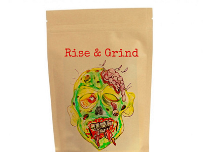 dead tired coffee halloween mock up zombie