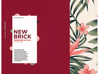 New Brick branding color design flowers inspiration palette pantone pattern red