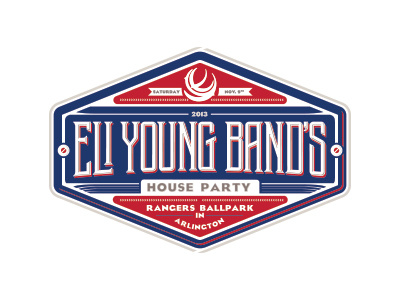 EYB House Party badge badge baseball logo rangers texas