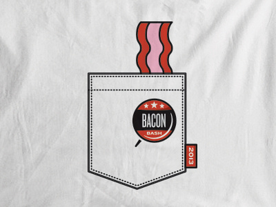 Bacon Bash Texas '13 bacon pin pocket shirt tasty texas