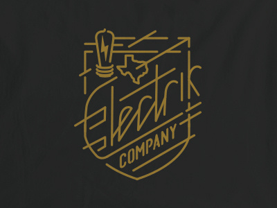 Electrik Co. Shirt austin deepv design electrik gold shield texas thicklines