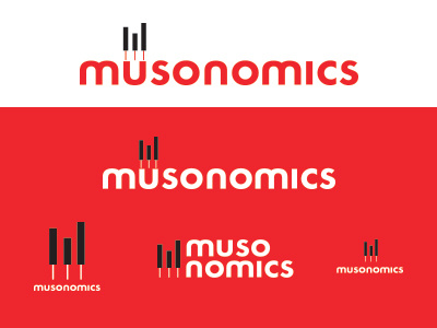 Musonomics | WIP bar graph economics logo music piano keys wip