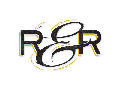 R & R ampersandwich filigree monogran ornate r