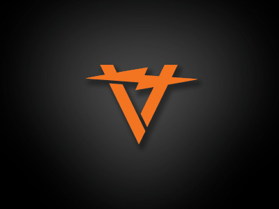 V boltz logo mark orange v voltage