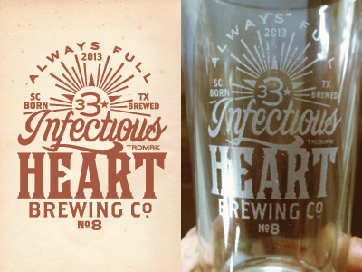 imaginary beer brand - birthday pint glass