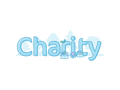 Charity Type Illustration illustration typography