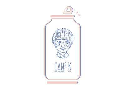 Can2 K branding can face hi illustration logo name portrait