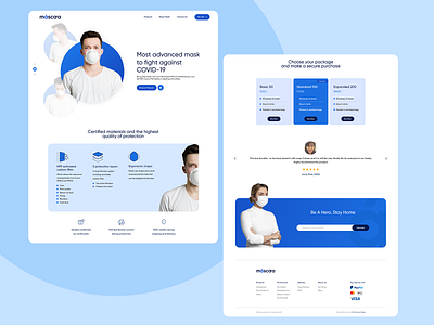 COVID-19 Protection Mask Landing Page