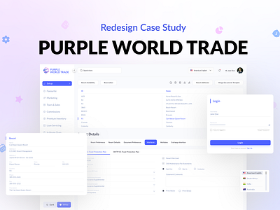Redesign SAAS Product | Purple World Trade Dashboard