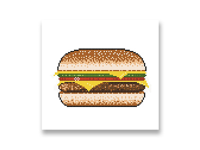 Cheeseburger (pixel_art) art illustration pixel сheeseburger