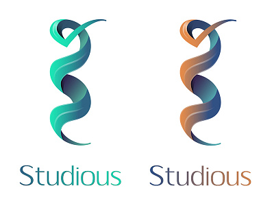 Logo Snake Studious brand branding design graphic health logo logodesign performed snake spiral tasks wisdom