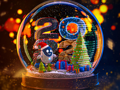 Snow globe new year 2022