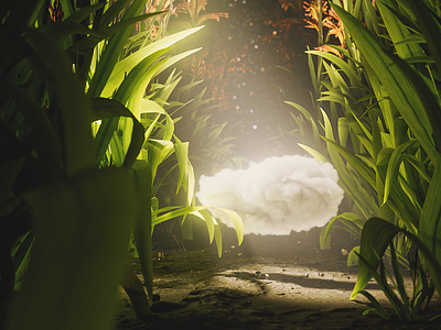 Cloud in corn field