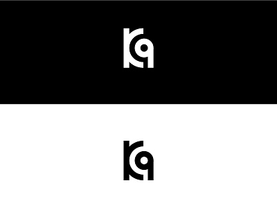 kq monogram black k kq logo monogram q white