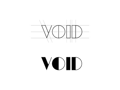 Void lettering logo type void