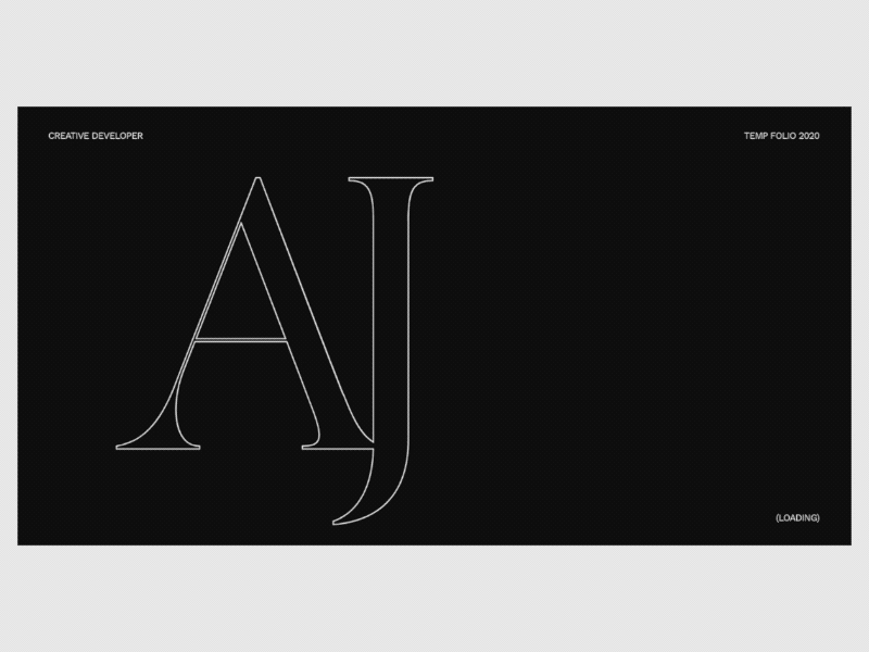 Aj — Loading animation design illustration interaction javascript motion typography ui web webdesign