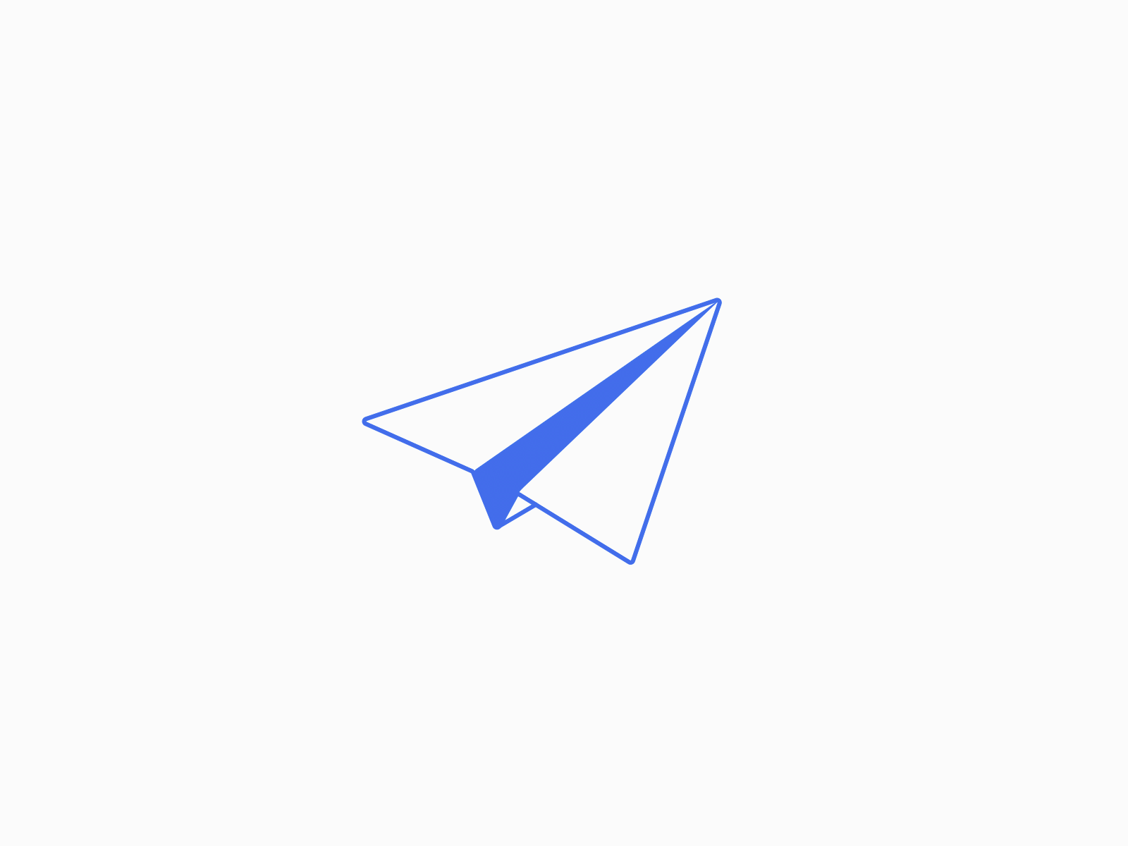 Sent after effects animation blue check mark circle colored motion design outlines paper plane popup send white yellow