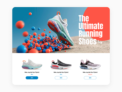 Nike design hero landing nike section shoes ui ux web