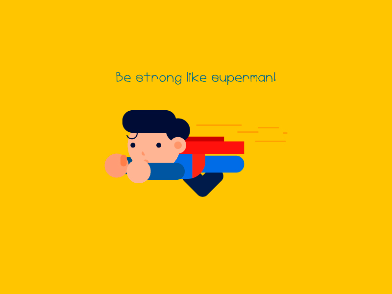 Be strong like superman! super hero cape superman red blue yellow