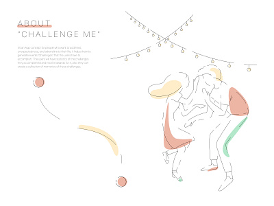 About "Challenge Me" App challenges clear dance design green illustration minimalism mobile app mobile app design red ux ui white yellow