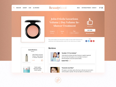 Beautybook Website - Product Page