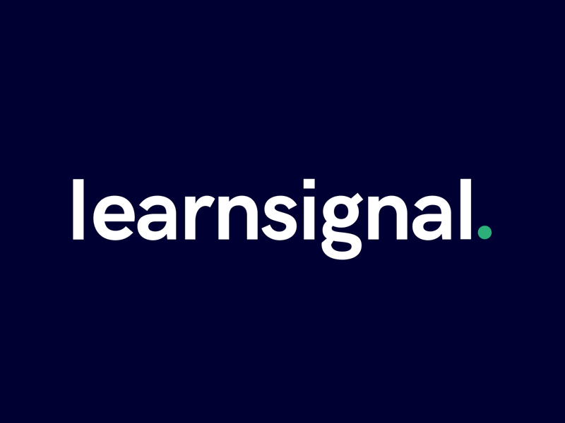 Learnsignal Logo Animation after after effects animated animation animation after effects blue brand branding design effects graphic green illustration learn logo motion signal typography
