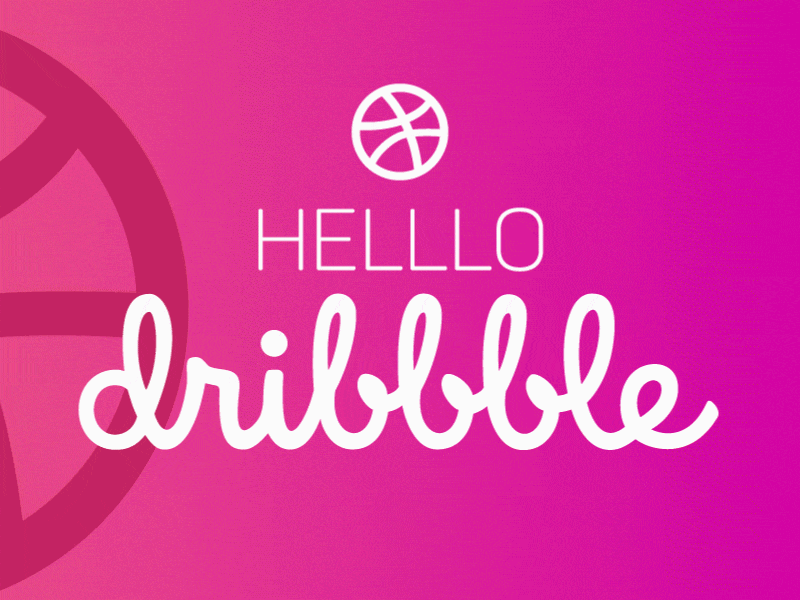 Hello Dribbble! debut design first hello shot thanks