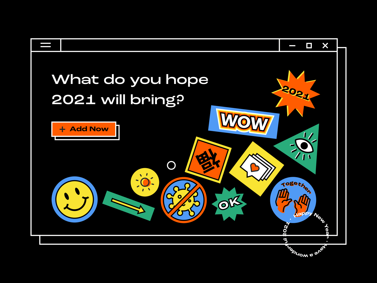 2021 New Year's Resolution 2021 animated gif animation illustration new year ui website website concept