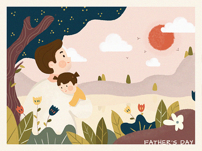 Illustration Challenge - Day 2 - Happy Father's Day fathersday illustration ui
