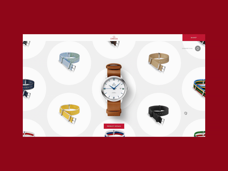 Omega Nato - Mini Website animated gif animation drag and drop motion navigation omega uidesign watch webdesign website