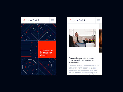 KADOR - Mobile geometric mobile orange startup typogaphy ui web webdesign