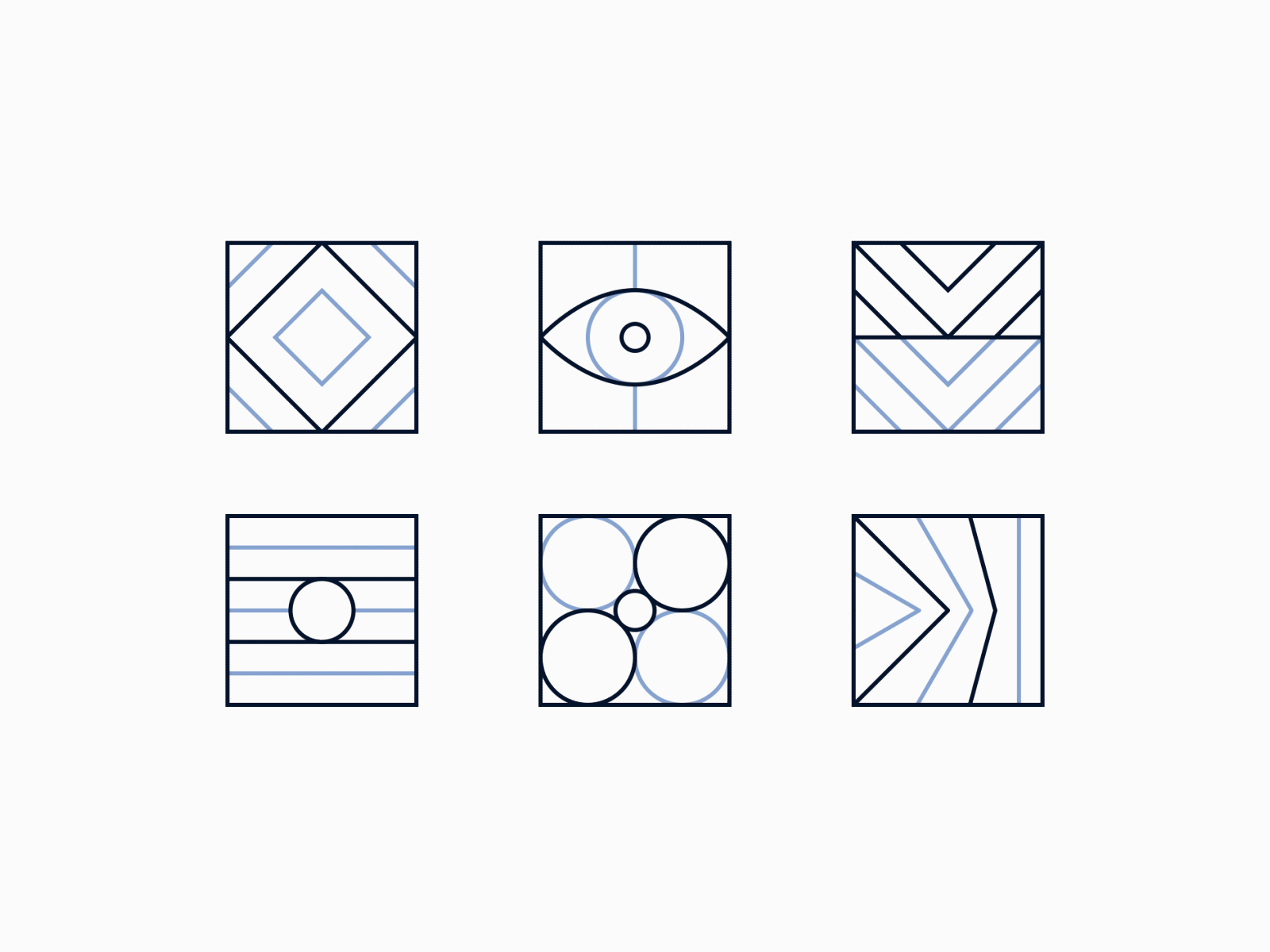 KADOR - Icons animation blue geometric icon infinite kinetic