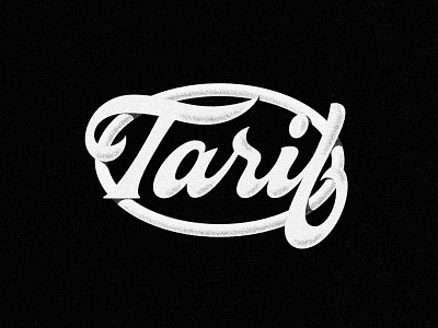 Tarif lettering black design grain illustrator lettering type typography