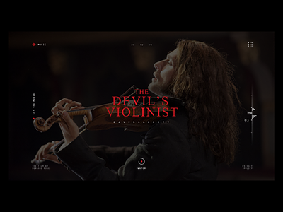 HOME PAGE animation david garrett design devils home homepage icon illustration illustrator slider sliders typography ui ux vector violin violinist web web design website