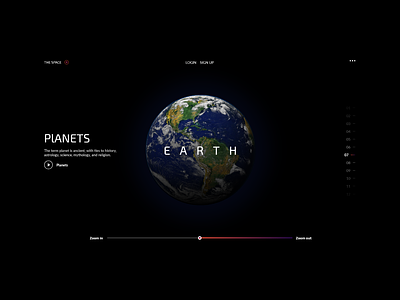 Planets animation design earth icon illustration illustrator logo planets space the space typography ui ux vector web web design website zoom zoom in zoom out