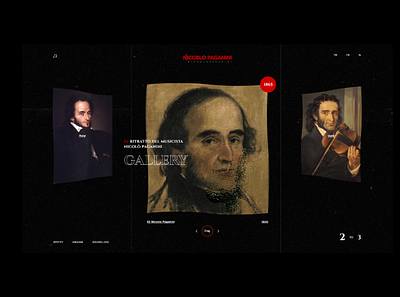 Gallery design music section typography ux violin web web design