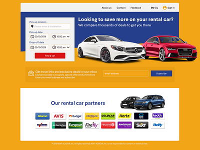 Rent a Car car rent ui ui ux uidesign uiux web web design webdesign website website design