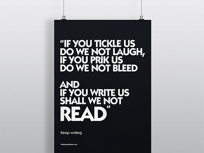Writers, Keep Writing! campaign poster publishers writers