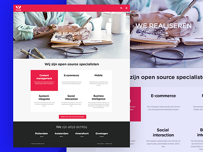 Corporate website corporate design identity red ui ux web