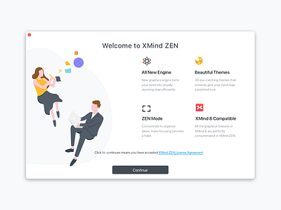 XMind Welcome Dialog dialog welcome