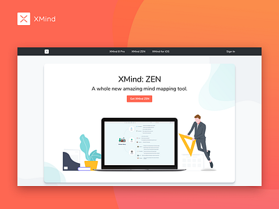 Xmind Web card illustration macbook mapping mind red web work xmind