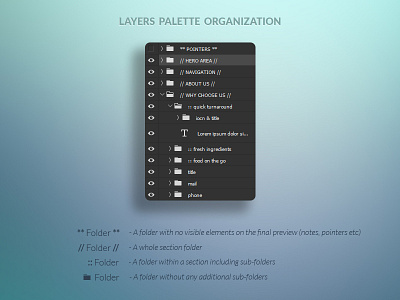 How do you organize your layers? layers organization palette photoshop