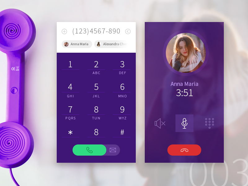 Day 003 - Dial Pad by Leo Kostandinis on Dribbble