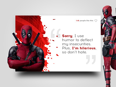 Day 007 - Author Quote 006 100 author challenge daily day deadpool design funny quote ui