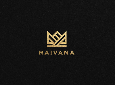 RAIVANA brand branding design icon logo luxury minimal minimalism modern simple