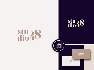 Studio48 brand branding design logo logodesign lux minimal modern simple typography