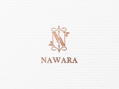 NAWARA beauty beauty logo beauty product brand branding design icon identity logo logo design logo design branding lux luxurious luxury minimal minimalism modern rose gold simple typography