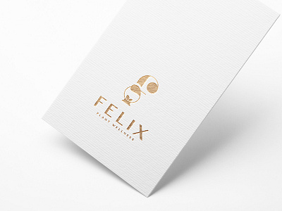 FELIX beauty beauty logo beauty product brand branding design gold icon identity logo logo design logo design branding lux luxurious luxury minimal minimalism modern simple