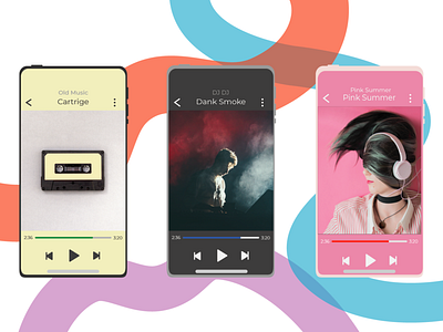 Daily UI Music App app colors design interface minimal mobile mobile app ui ux vector